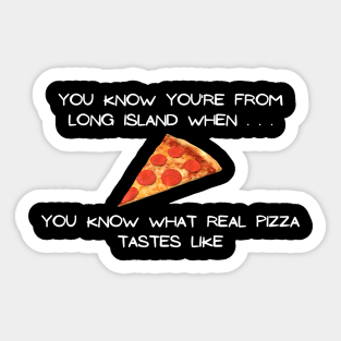 Long Island Pizza 2 (Dark Colors) Sticker